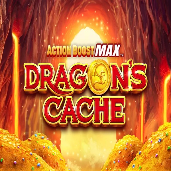 Action Boost Max Dragon's Cache logo by SpinPlay Games Wazamba Casino