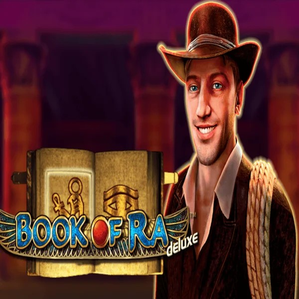 Book of Ra Deluxe logo by Novomatic at Wazamba Casino