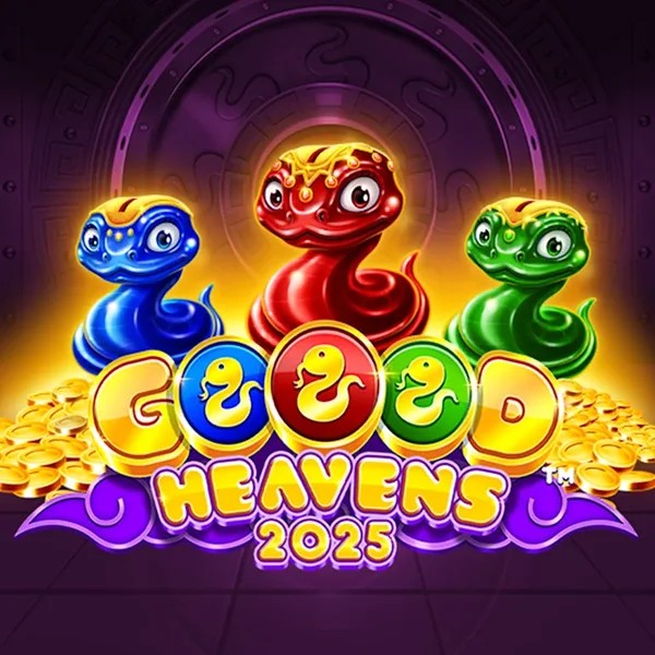 Goood Heavens slot logo by Rarestone Gaming at Wazamba Casino