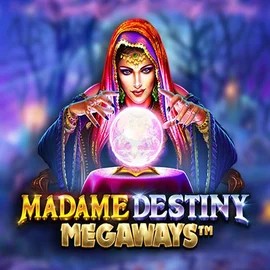 Madame Destiny Megaways online game logo by Pragmatic Play on wazambakazino.com