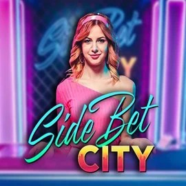 Side Bet City slot visual from Evolution available on wazambakazino.com