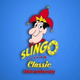 Slingo Classic 20th Anniversary by Slingo, showcased at wazambakazino.com – game logo